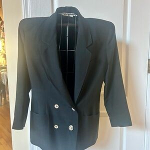 Anne Klein Black Blazer with Cream Buttons